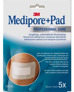 3M Medipore + Pad 10 x 10 cm, 5 Stk.