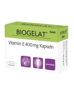 VITAMIN                       E KAPSELN                     400MG BIOGELAT DL NEU, 60 Stück