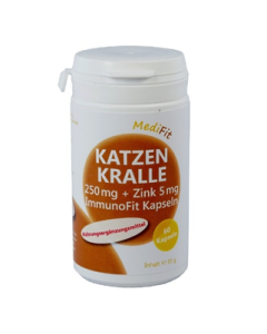 Katzenkralle 250 mg + Zink ImmunoFit Kapseln, 60 Stück