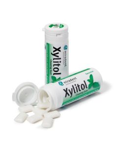 Miradent Xylitol Kaugummi - Spearmint, 30 Stück