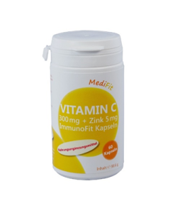 Vitamin C 300 mg + Zink ImmunoFit Kapseln, 60 Stück