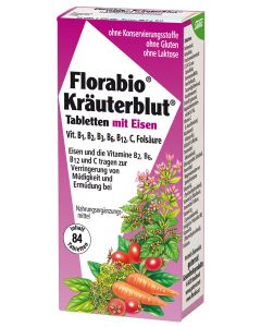 Florabio® Kräuterblut®-Tabletten mit Eisen, 84 Stk.