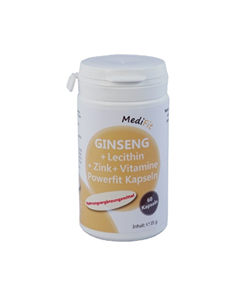 Ginseng + Lecithin + Zink + Vitamine Powerfit Kapseln, 60 Stück