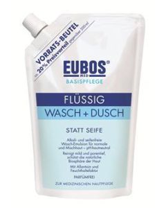 Eubos Wasch- und Duschemulsion BLAU  flüssig Nachfüllung, 400ml