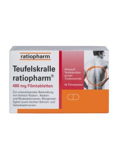 TEUFELSKRALLE-RATIOPHARM      FILMTABL 480MG, 100 Stück