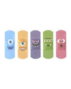 Nexcare™ Kinderpflaster Happy Kids Monster, assortiert, 20/Packung, 1 Stk.