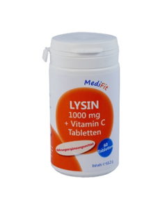 Lysin 1.000 mg + Vitamin C Tabletten, 60 Stück