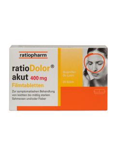 RATIODOLOR AKUT               FILMTABL 400MG, 20 Stück