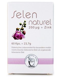 Selen Naturel 200 µg + Zink Kapseln Canea, 60 Stück