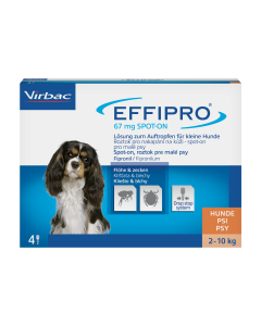 Effipro 67mg Lösung zum Auftropfen für kleine Hunde, 4 Stk.