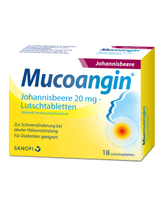 Mucoangin Lutschtablette Johannisbeere, 18 Stück