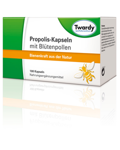 Twardy Propolis Kapseln mit Blütenpollen, 100 Stück