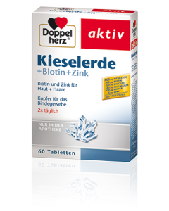 KIESELERDE                    +BIOTIN                     +ZINK TABL                DOPPELHERZ, 60 Stück