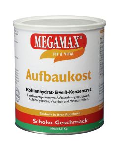 MEGAMAX                       AUFBAUKOST                  KOHLENHYDRAT-EIWEISS      KONZENTRAT SCHOKO, 1kg