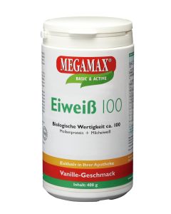 MEGAMAX                       MILCHEIWEISS+MOLKENEIWEISS  100 VANILLE, 400g