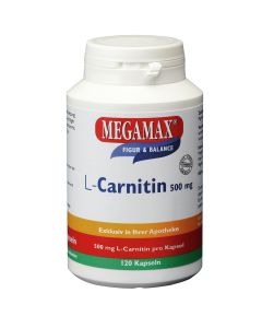 L-CARNITIN                    KAPSELN                     500MG -MEGAMAX, 120 Stück