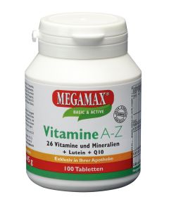 VITAMINE                      TABL                        A-Z +Q-10 +LUTEIN, 100 Stück