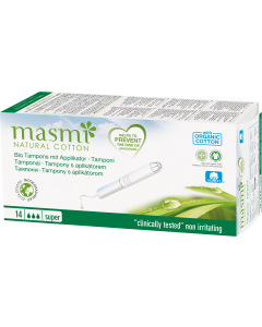 Masmi Organic Care - Bio Tampons Super mit Applikator, 14 Stk.